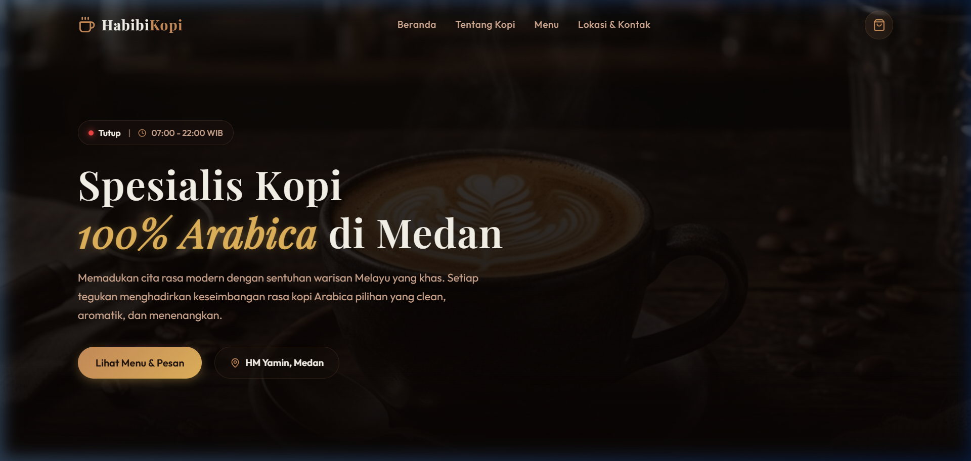 Habibi Kopi Landing Page