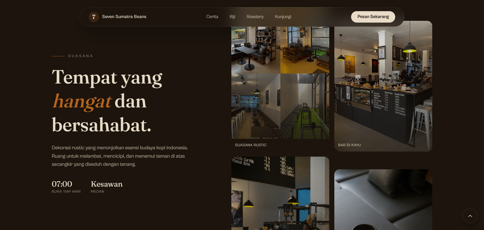 Landing Page Seven Sumatera Beans